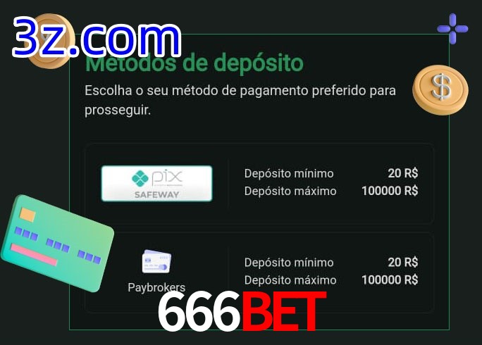 O cassino 666BET oferece uma grande variedade de métodos de pagamento